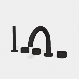 Смеситель для ванны и душа, Fima Carlo Frattini, So, цвет-чёрный матовый