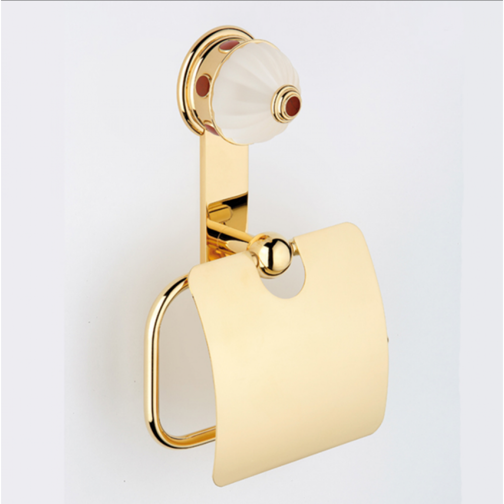 Бумагодержатель, THG, Cheverny red Jasper, шв 139*185, цвет-PVD матовая латунь/jasper