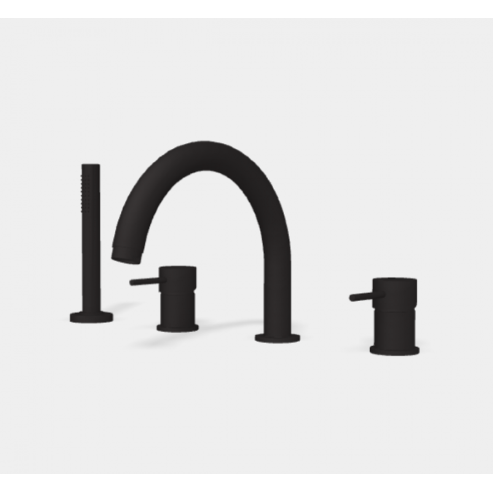 Смеситель для ванны, Fima Carlo Frattini, Spillo Up, цвет-черный матовый