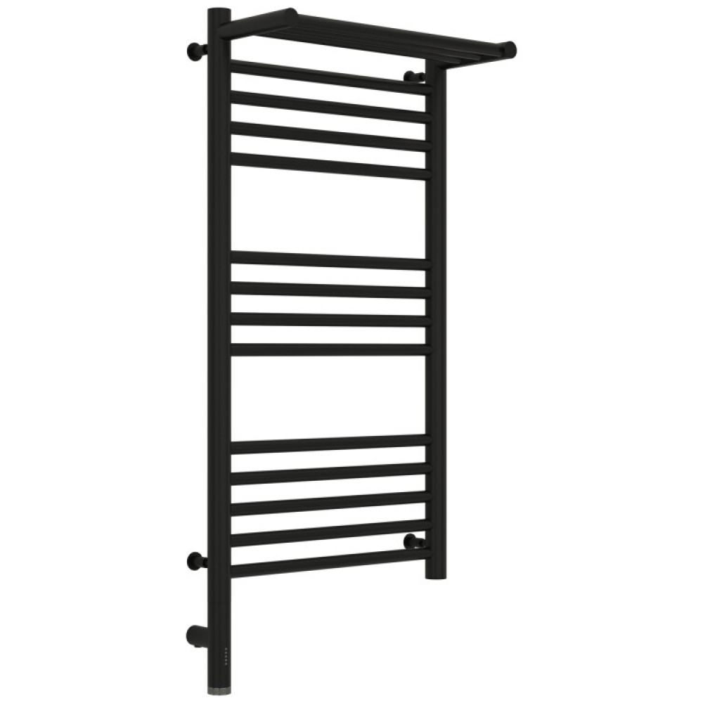 Полотенцесушитель, Сунержа, Богема 3.0, с 1 полкой, шгв 432*214*924, нижнее слева, МЭМ, цвет-черный матовый