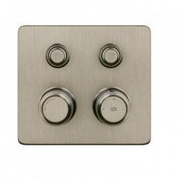 Смеситель для душа, Gessi, Hi-Fi Eclectic, на 2 потребителя, цвет-Finox Brushed Nickel