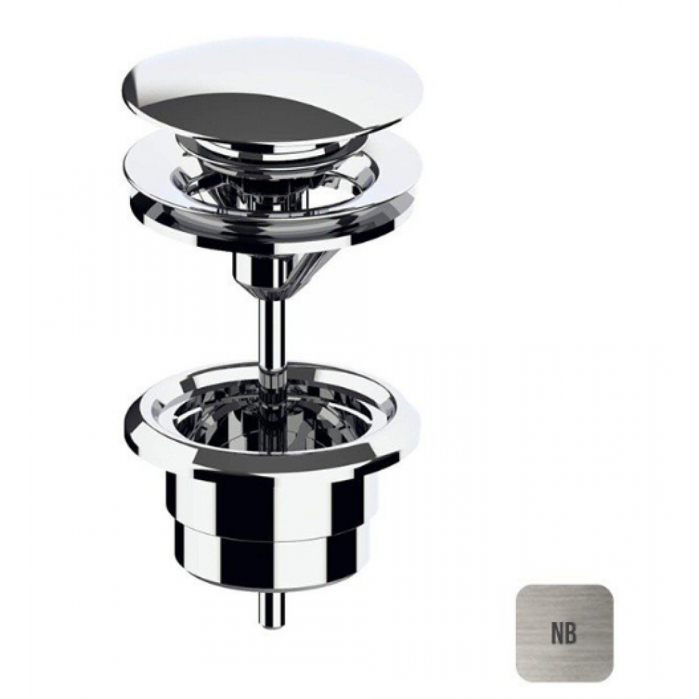 Донный клапан, Almar, для раковин, 1 1/4", цвет-Nickel Brushed (ПРОДАЕТСЯ ТОЛЬКО В КОМПЛЕКТЕ С ОСНОВНЫМ ИЗДЕЛИЕМ) (Товар заказной, возврату не подлежит