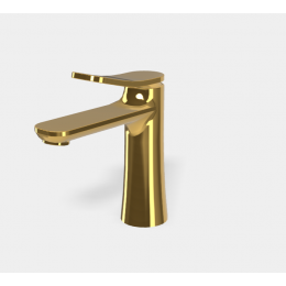Смеситель для раковины, Fima Carlo Frattini, Flo', цвет-золото