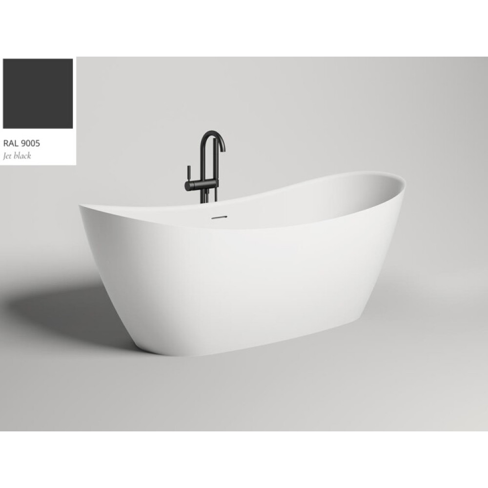 Ванна, Salini, Noemi, шгв 1860*815*715, цвет внутри и снаружи-RAL9005 глянцевый/ДК RAL9005