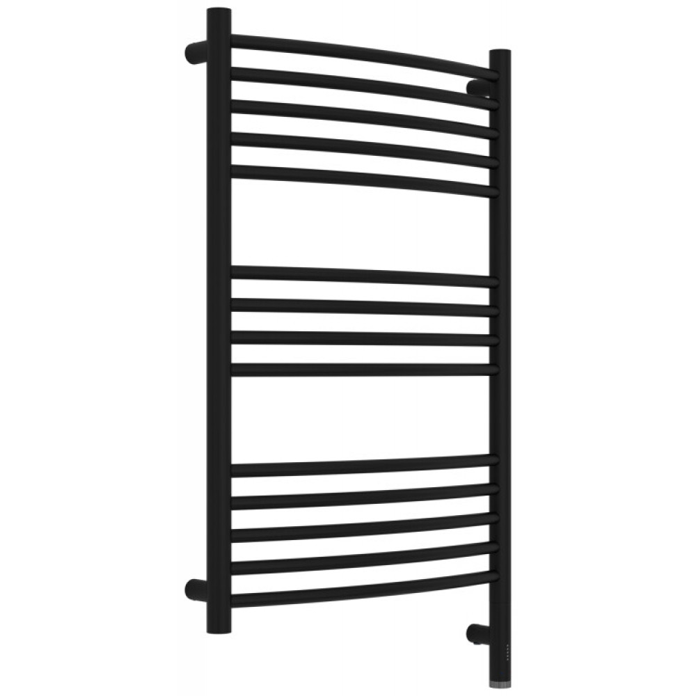 Полотенцесушитель, Сунержа, Богема 3.1, выгнутая, шгв 532*102*924, нижнее справа, МЭМ, цвет-чёрный матовый