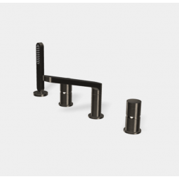 Смеситель для ванны и душа, Fima Carlo Frattini, Nomos Go, цвет-брашированный черный хром