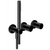 Смеситель для душа, Gessi, Habito Unito, на 2 потребителя, цвет-Black Metal PVD