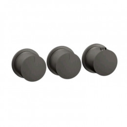 Смеситель для душа, Gessi, Anello, на 2 потребителя, цвет-Black Metal Brushed PVD