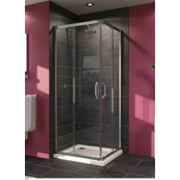 Душевое ограждение, Huppe, X1, шгв 1000*1000*1900, петли-слева и справа, блестящее серебро, цвет стекла-прозрачный