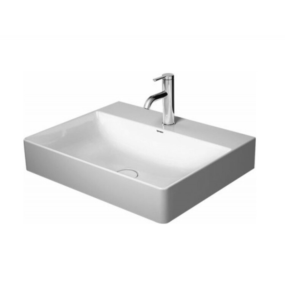 Раковина, Duravit, DuraSquare, шгв 600*470*145, отверстия для смесителя-отсутствуют, цвет-белый
