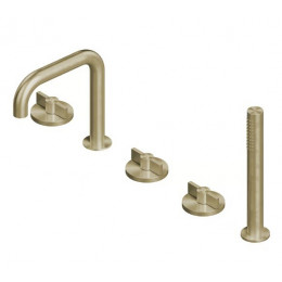 Смеситель для ванны и душа, Quadro design, Valvola01, цвет-золото светлое