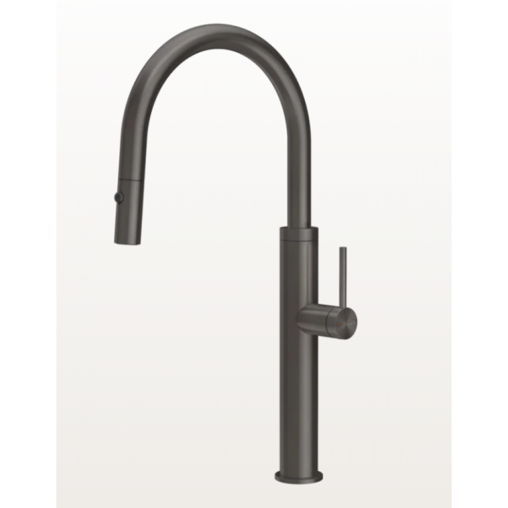 Смеситель для кухни, Gessi, 316, цвет-Black Metal Brushed PVD