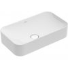 Раковина, Villeroy&Boch, Finion, шгв 600*350*100, отверстия для смесителя-отсутствуют, CeramicPlus, цвет-камень белый