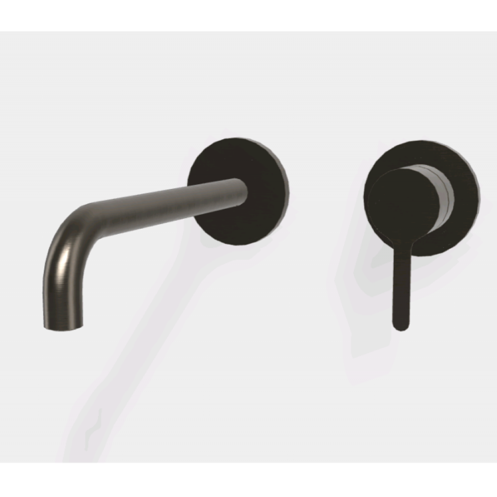 Смеситель для раковины, Fima Carlo Frattini, Snap, цвет-хром черный брашированный