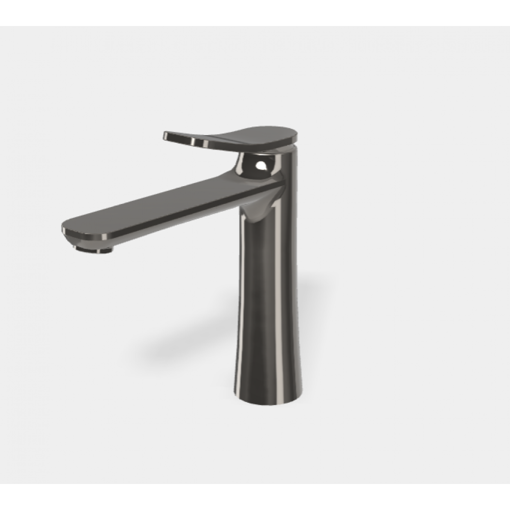 Смеситель для раковины, Fima Carlo Frattini, Flo', цвет-чёрный хром