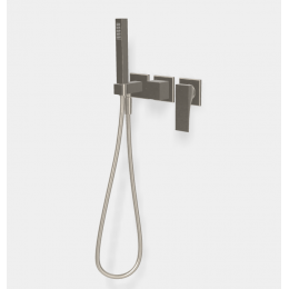 Смеситель для душа, Fima Carlo Frattini, Zeta, на 2 потребителя, цвет-никель брашированный