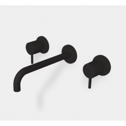 Смеситель для раковины, Fima Carlo Frattini, Spillo Up, цвет-чёрный матовый