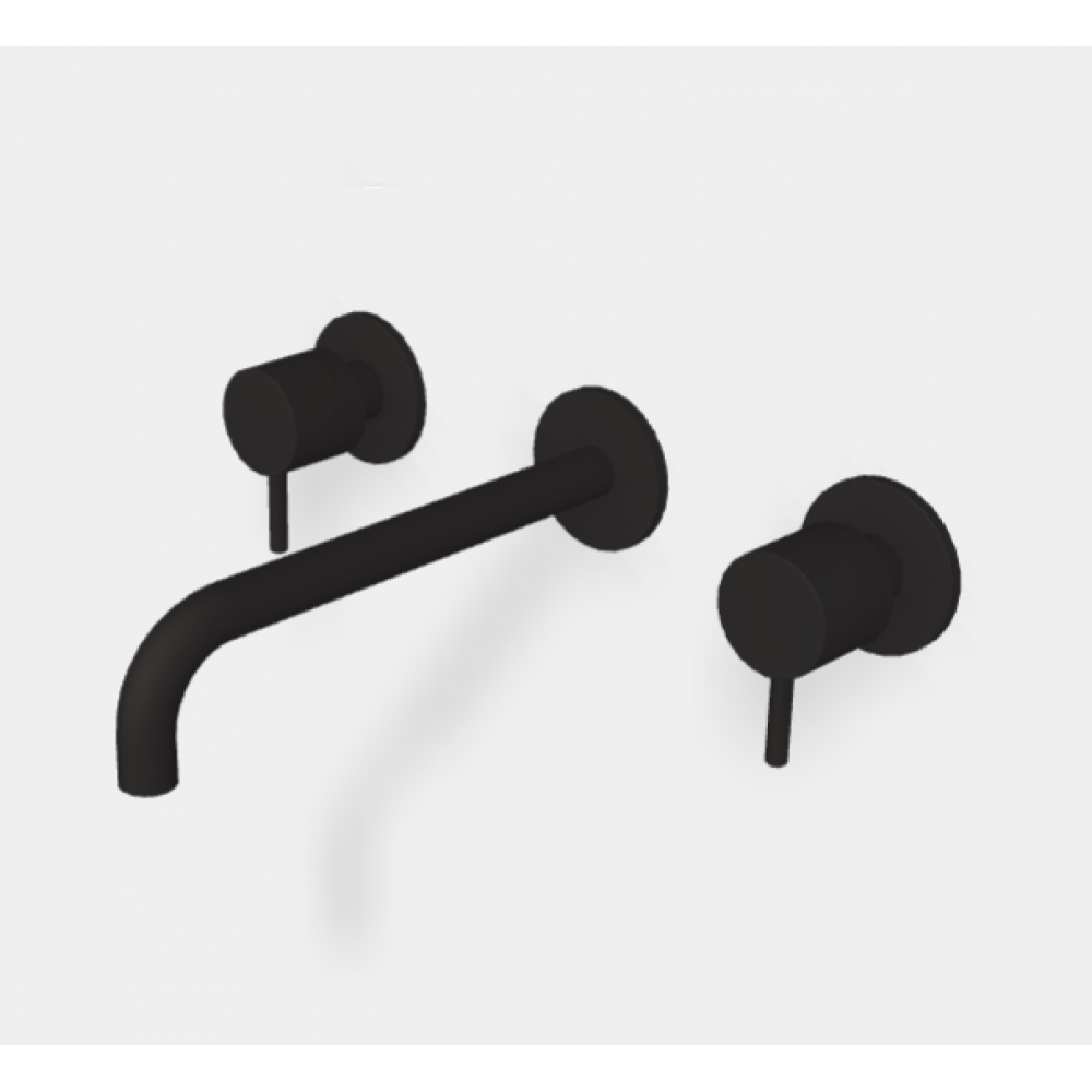 Смеситель для раковины, Fima Carlo Frattini, Spillo Up, цвет-чёрный матовый