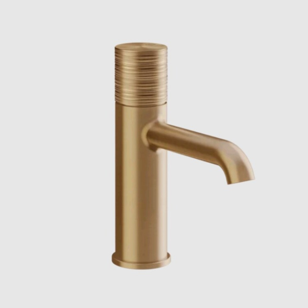 Смеситель для раковины, Gessi, Habito Trame, цвет-Warm Bronze Brushed PVD