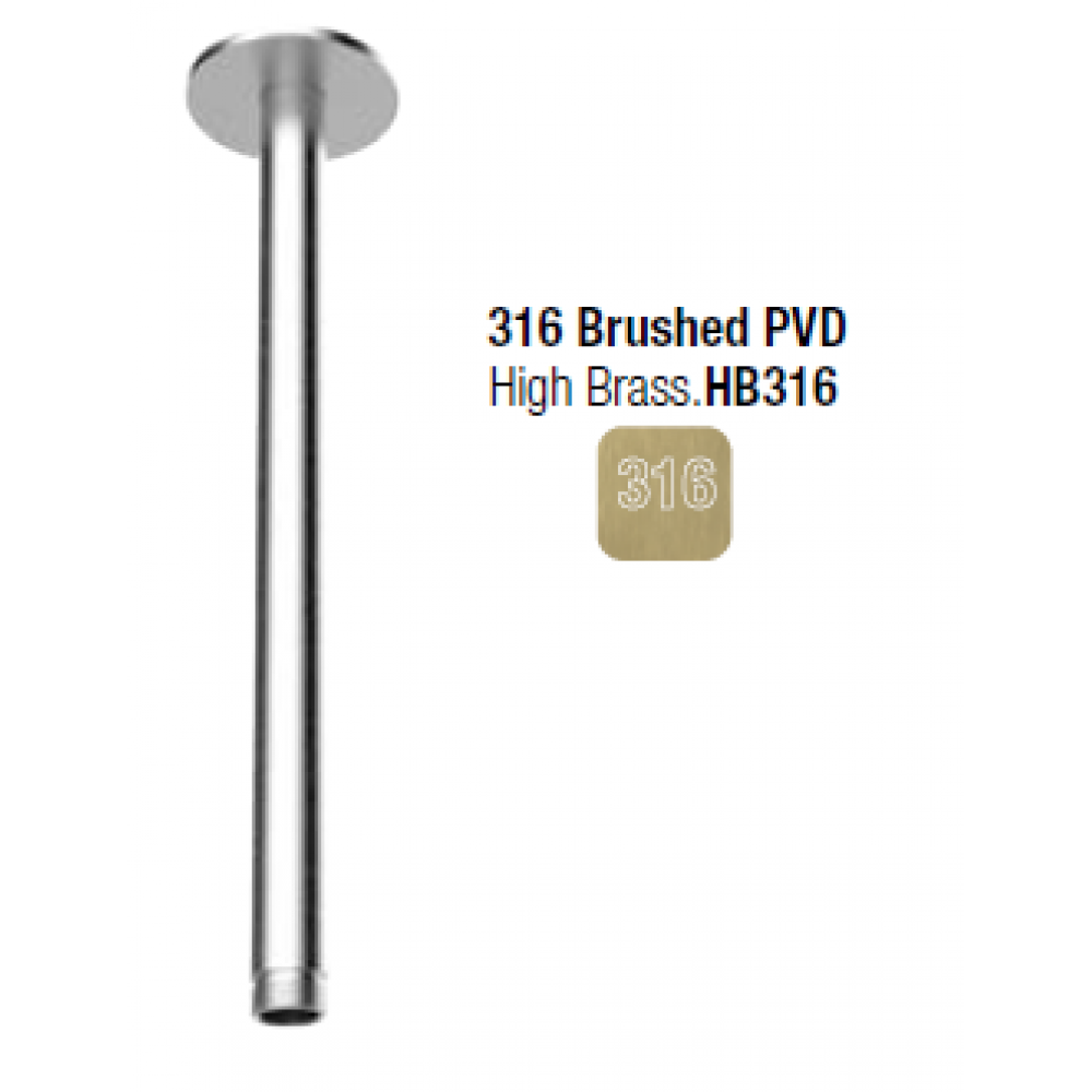 Держатель верхнего душа, Almar, 316 Stainless Steel, цвет-High Brass Brushed PVD (Товар заказной, возврату не подлежит)