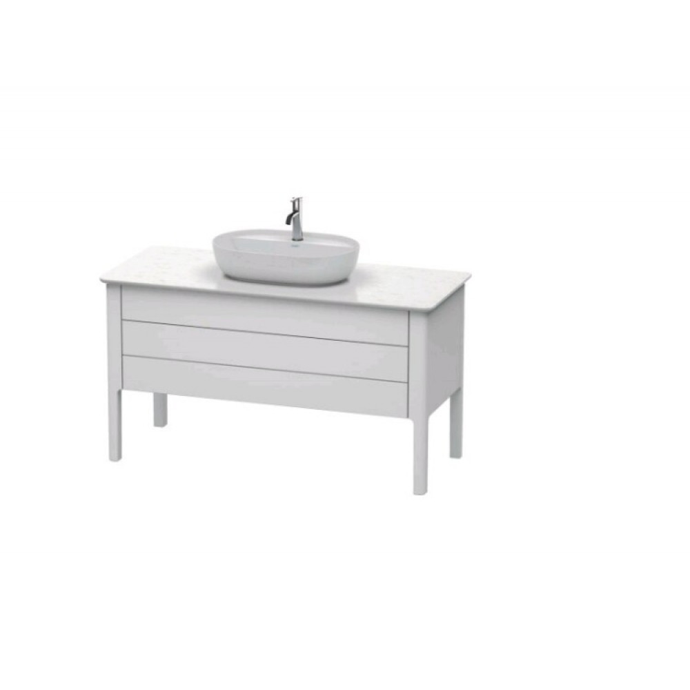 Тумба для консоли, Duravit, Luv, шгв 1388*570*743, раковина-необходимо заказать, цвет-белый шелковисто-матовый
