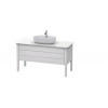 Тумба для консоли, Duravit, Luv, шгв 1388*570*743, раковина-необходимо заказать, цвет-белый шелковисто-матовый