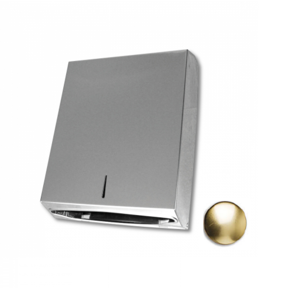 Диспенсер для бумажных полотенец, 3SC, Hotel & Hotel, ш 280, цвет-золото матовое (24 Кт)