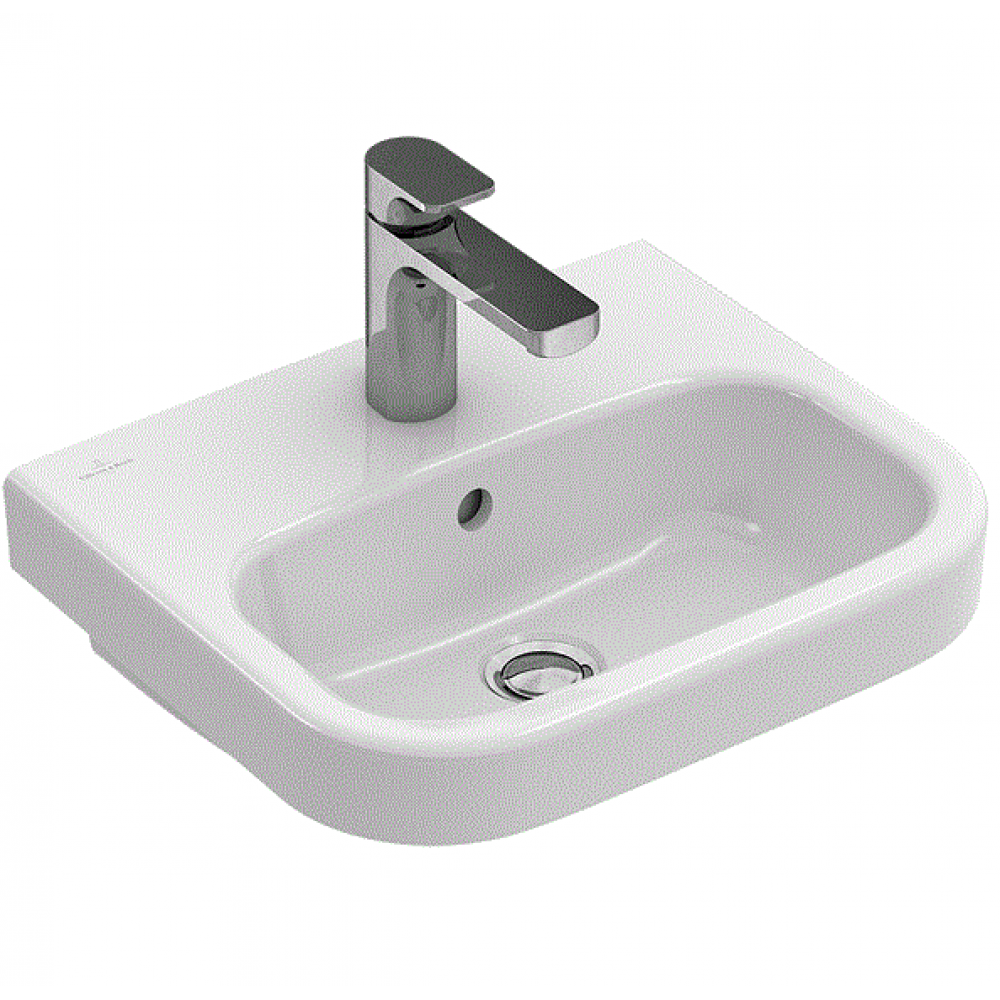 Раковина, Villeroy&Boch, Architectura, шг 500*380, отверстия для смесителя-1, CeramicPlus, цвет-альпийский белый