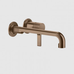Смеситель для раковины, Gessi, Inciso, цвет-Copper Brushed PVD