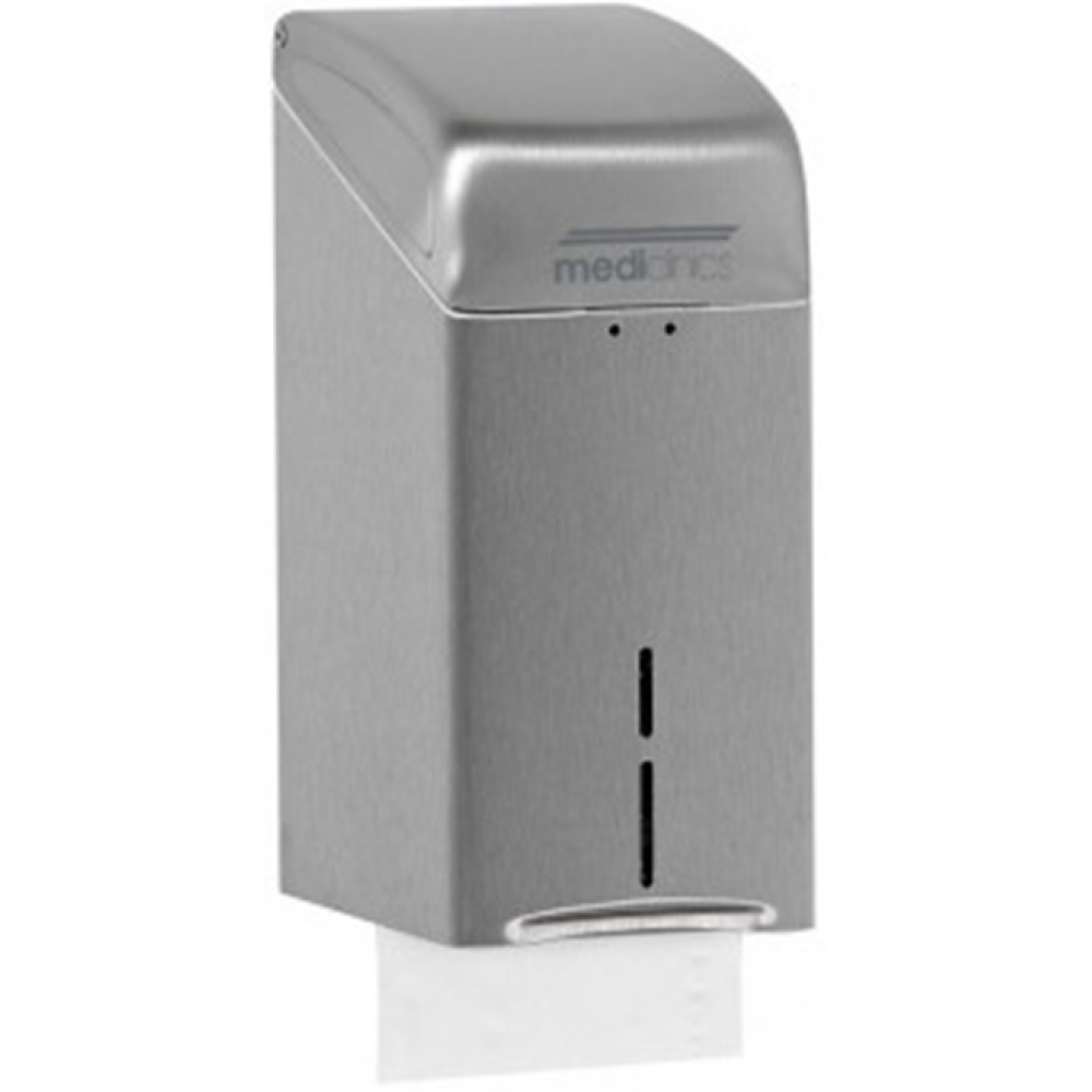 Диспенсер для туалетной бумаги, Mediclinics, шгв 116*130*252, цвет-сталь матовая