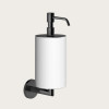 Дозатор для жидкого мыла, Gessi, Ingranaggio, шгв 75*128*243, цвет дозатора-Black Metal PVD/белый
