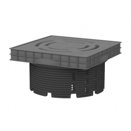 Дренажный и инспекционный колодец, HL, для "зелёных" и эксплуатируемых кровель, с пластиковым подрамником и пластиковой решёткой