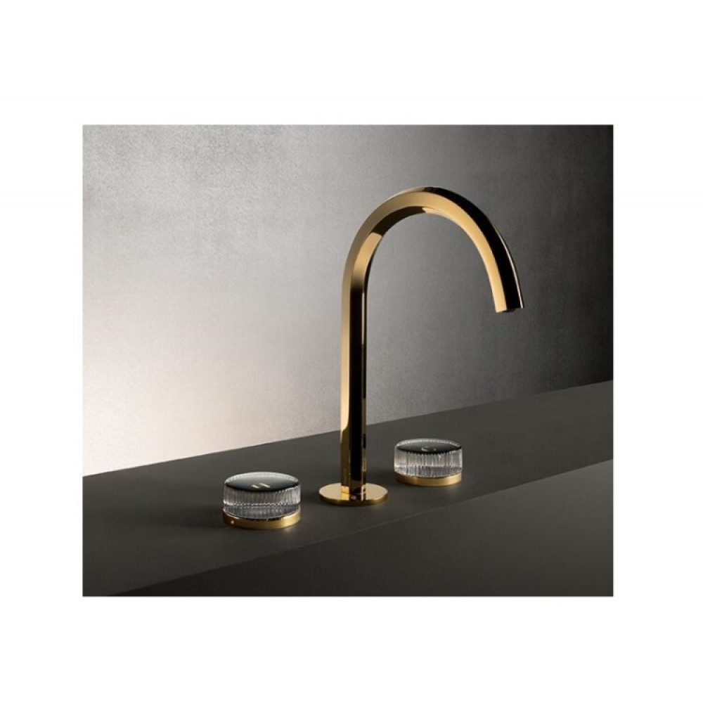 Ручка для смесителя, Fantini, Venezia, правая, холодная, золото плюс-черный