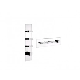 Смеситель для душа, Gessi, Rettangolo Wellness, цвет-Copper Brushed PVD