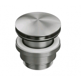 Донный клапан, Quadro design, Complements, для раковин, 1 1/4", цвет-сталь брашированная