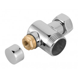 Вентиль, Сунержа, НР G 1" / НГ G 3/4", угловой, под шестигранник, цвет-античная бронза