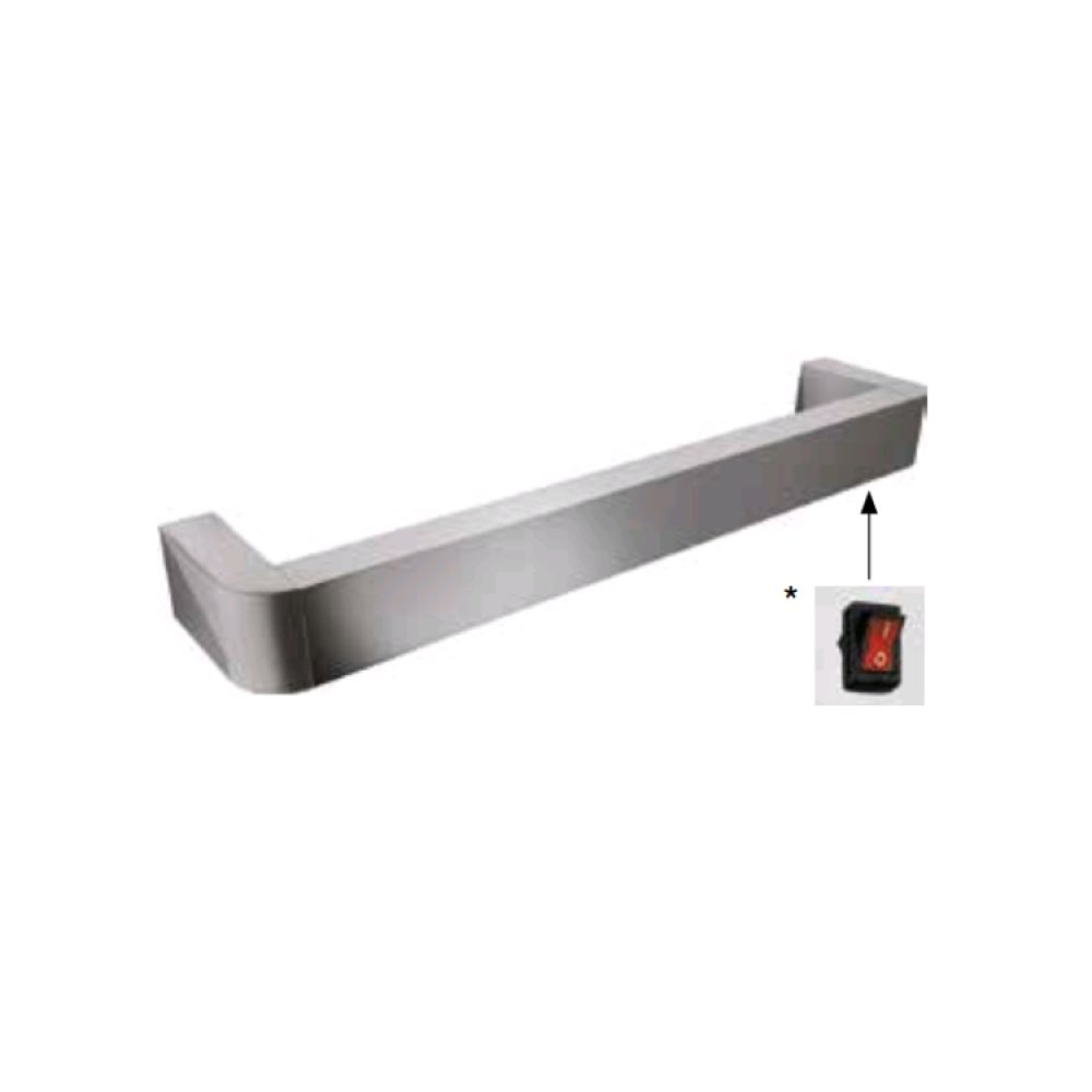 Полотенцесушитель, Margaroli, Panorama, шгв 450*90*45, с выключателем, цвет-хром брашированный (Brushed Chrome)