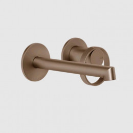 Смеситель для раковины, Gessi, Anello, цвет-Copper Brushed PVD