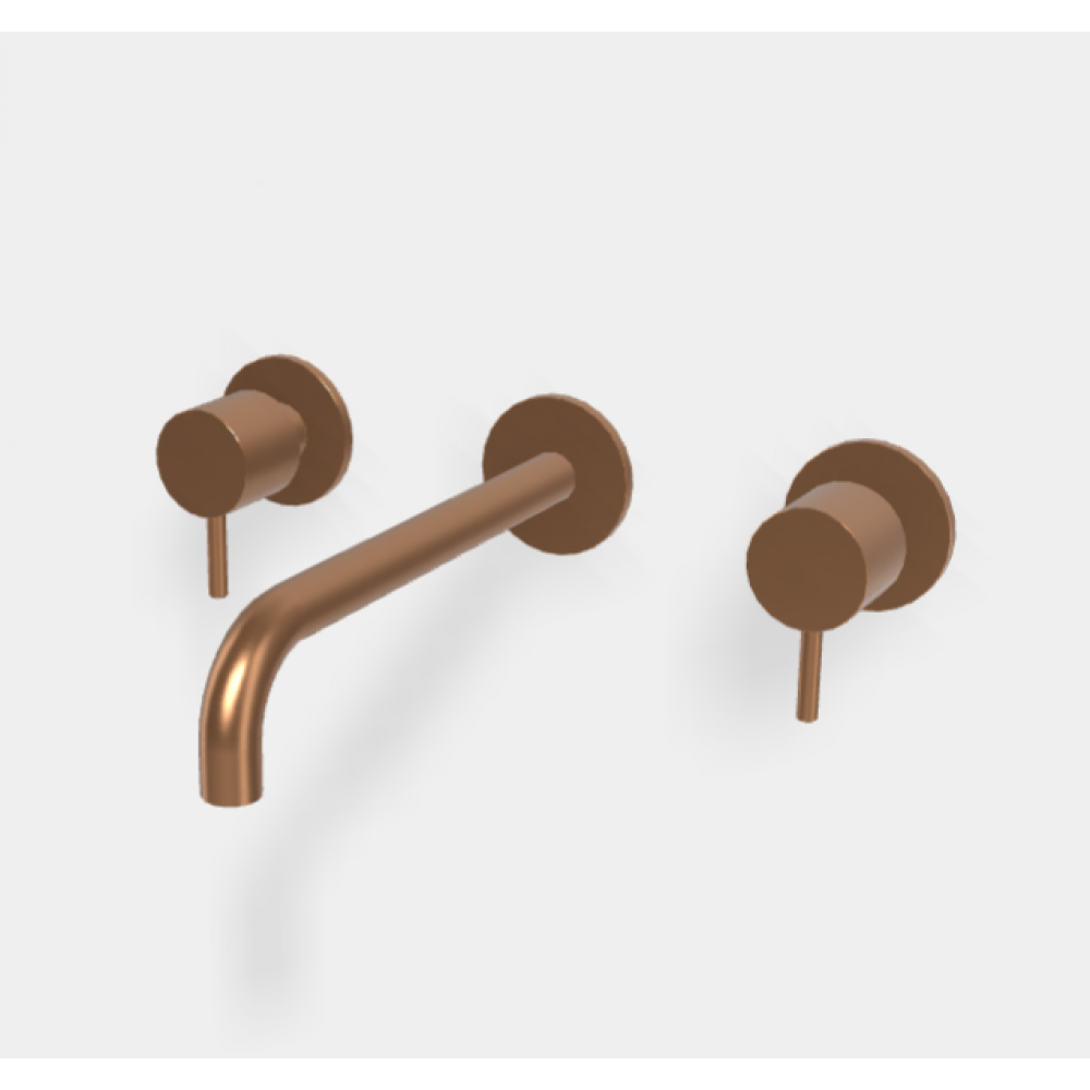 Смеситель для раковины, Fima Carlo Frattini, Spillo Up, цвет-бронза брашированная янтарная