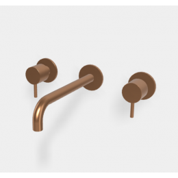 Смеситель для раковины, Fima Carlo Frattini, Spillo Up, цвет-бронза брашированная янтарная