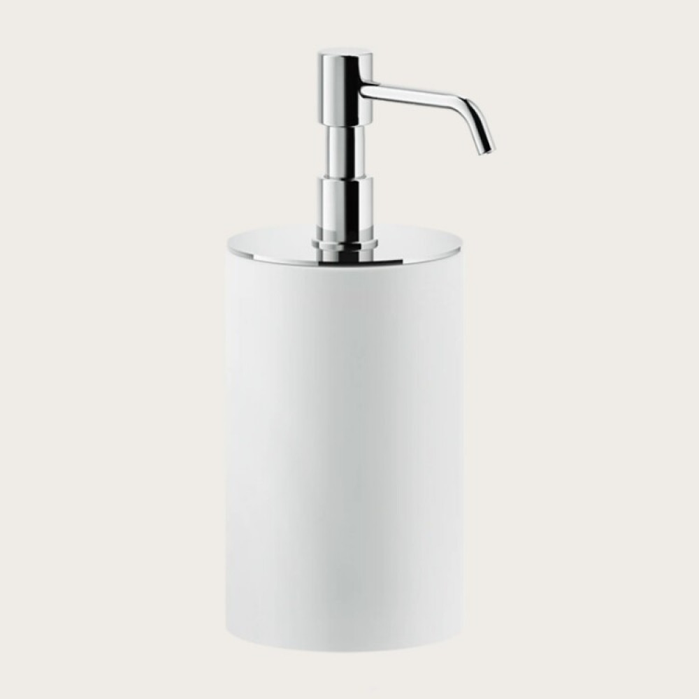 Дозатор для жидкого мыла, Gessi, Rilievo, шгв 75*97*194, цвет дозатора-хром/белый