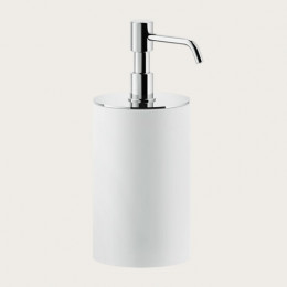 Дозатор для жидкого мыла, Gessi, Rilievo, шгв 75*97*194, цвет дозатора-хром/белый