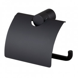 Бумагодержатель, Splendy, Passion, с крышкой,, шгв 150*49*111, цвет-черный матовый