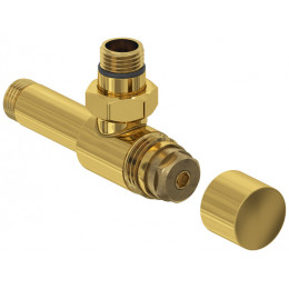 Вентиль, Сунержа, G 1/2" НР х G 1/2" НР, угловой, под шестигранник, цвет-золото