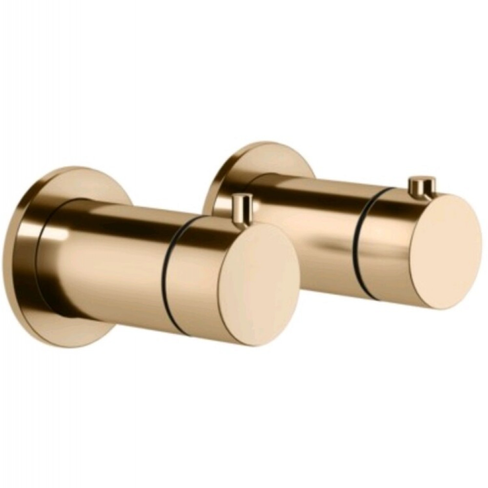 Смеситель для душа, Gessi, Anello, на 3 потребителя, цвет-Warm Bronze PVD
