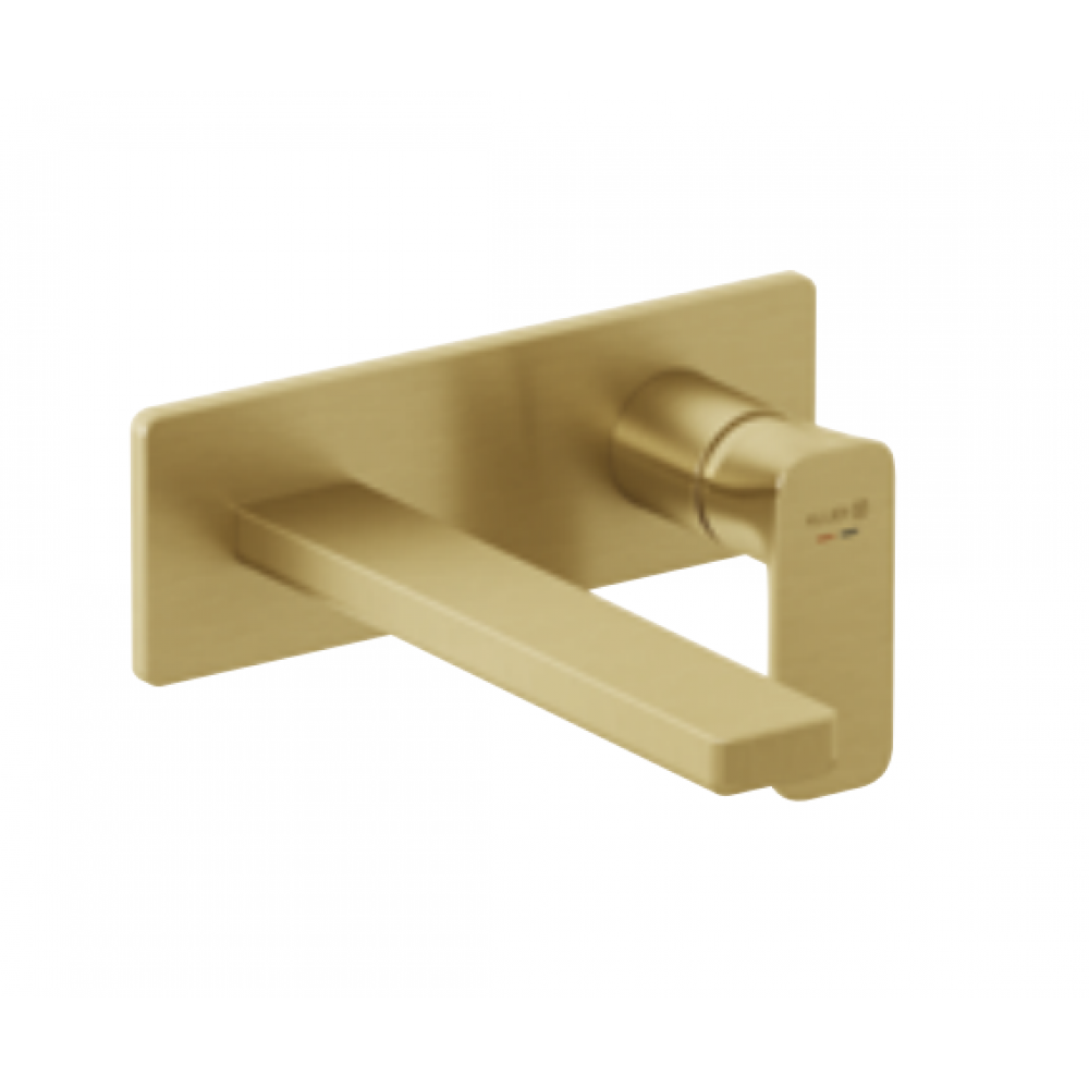 Смеситель для раковины, Kludi, Renon, цвет-золото брашированное