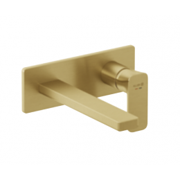 Смеситель для раковины, Kludi, Renon, цвет-золото брашированное