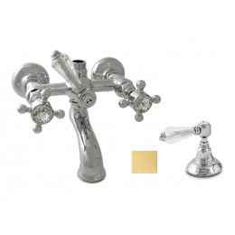 Смеситель для ванны и душа, Nicolazzi, Liberty Black, цвет-золото