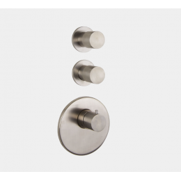 Смеситель для душа, Fima Carlo Frattini, Spillo Steel, на 2 потребителя, цвет-нержавеющая сталь