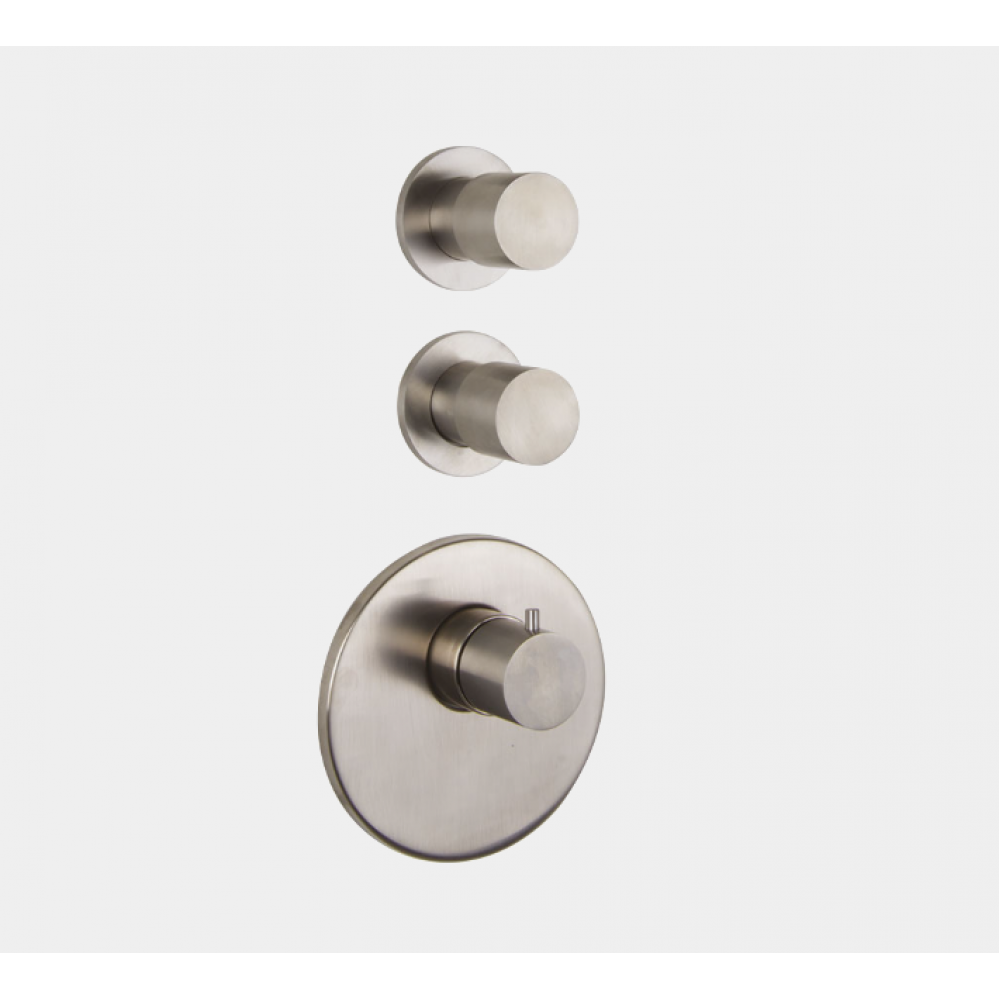 Смеситель для душа, Fima Carlo Frattini, Spillo Steel, на 2 потребителя, цвет-нержавеющая сталь